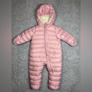 Eddie Bauer Snow Suit 12 Months Baby Toddler Down Fleece Lined Hood Full Zip